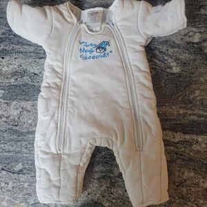 Baby Merlin's Magic Sleepsuit Off-white Small 3-6 Months Sleep Sack Swaddle Suit